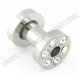 Stainless Steel Ear Screw with Clear Gem