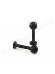 Black Stainless Steel Labret With Gem