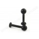 Black Stainless Steel Labret With Gem