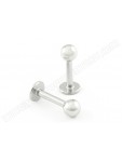 Stainless Steel Labret With Gem